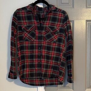 Topshop Multicolor Classic Plaid Flannel Shirt
